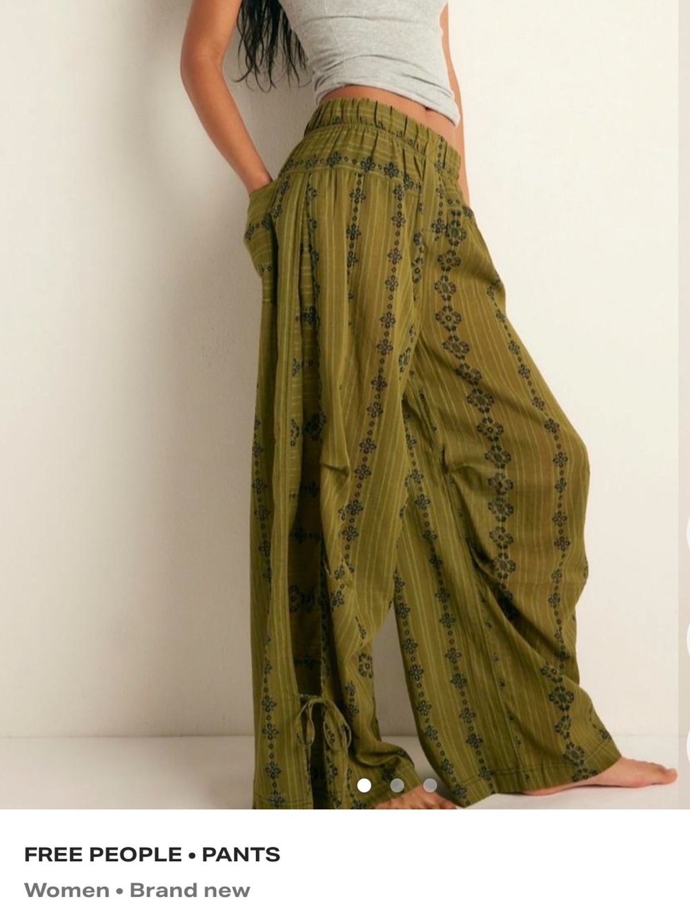 ISO!!! DO NOT BUY! Free People Come Over Pants Green